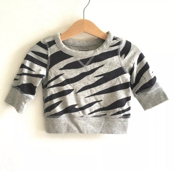 GAP Other - baby Gap Top Zebra Print Retro 80s Size 3-6 Mos